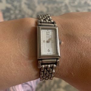 Coach Silverstone logo watch